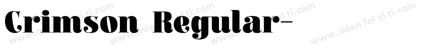 Crimson Regular字体转换
